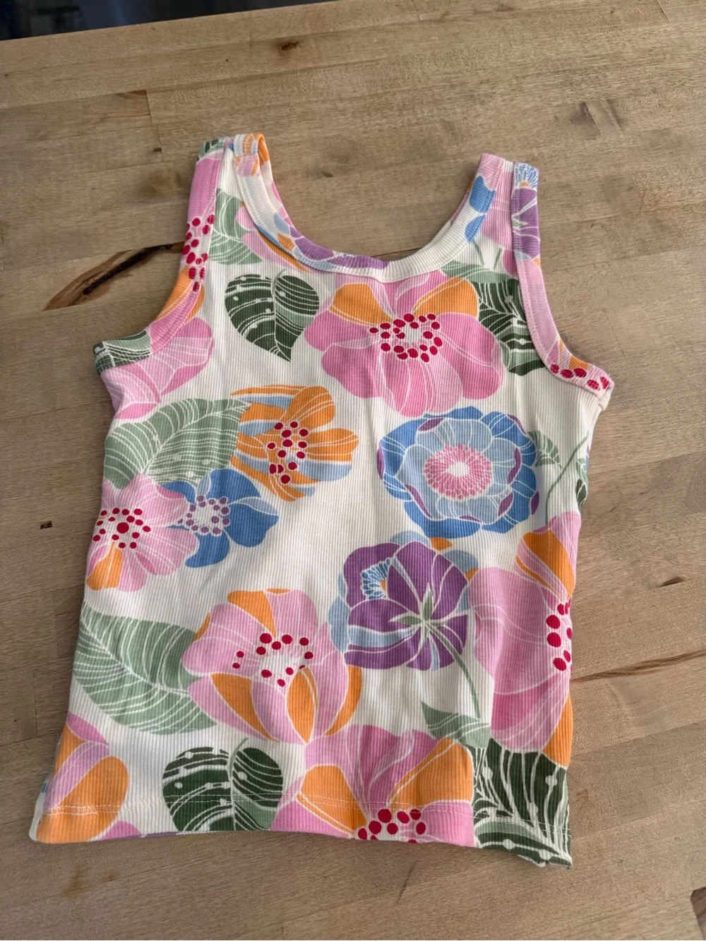 Girls Floral Tank & Skirt Set - Pink, Orange, Green, Blue and purple